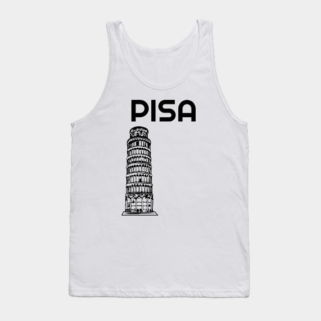 Not So Leaning Tower of Pisa Tank Top by montygog